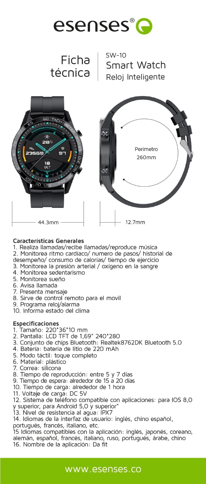 Reloj Inteligente Redondo Esenses SW-10 – CheapShopping