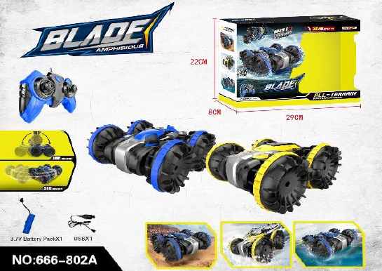 CARRO ANFIBIO RC DOBLE CARA 666-802A