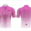 JERSEY PARA CICLISMO M CORTA PROF DEGRADE DE MAGENTA A MALBA BLANCO