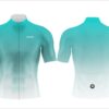 JERSEY PARA CICLISMO M CORTA PROF DEGRADE DE TURQUESA A NIEVE