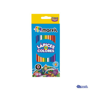 Lapices de Colores Triangulares Doble Punta Marfil ME-E-0301 x 24 Colores (Precio Unidad)