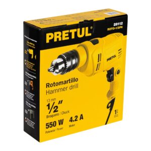 ROTOMARTILLO 1/2', 550 W, PRETUL"