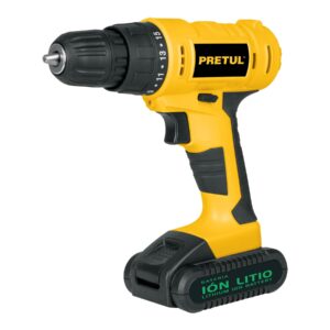 TALADRO INALÁMBRICO 3/8', BATERÍA ION LITIO 20 V, PRETUL" PRETUL