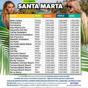 SANTA MARTA TEMPORADA BAJA 5 DIAS