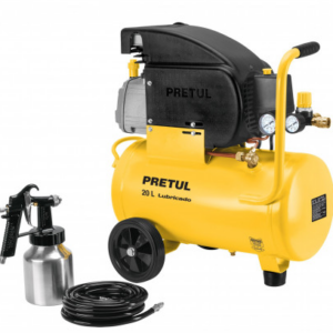 KIT COMPRESOR  20L 37258 HP MANGUERA PVC Y PISTOLA PRETUL"    PRETUL TR-24357