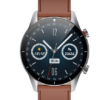 RELOJ SMART  WATCH SK8-2  PLUS  PULSO CUERO MARRON CARGA INALAMBIRCA