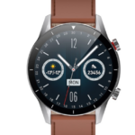 RELOJ SMART  WATCH SK8-2  PLUS  PULSO CUERO MARRON CARGA INALAMBIRCA