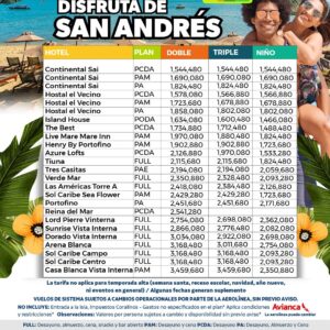 SAN ANDRES TEMPORADA BAJA 4 DIAS