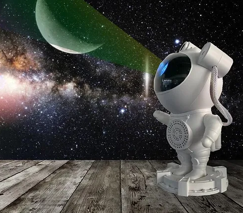 Proyector de Galaxia Astronauta Blanco Pequeño con Estrella – Proyector  Astronauta