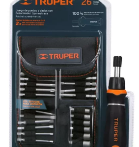 Destornillador Tipo Ratchet con 18 Puntas 6 Copas Truper