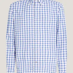 Camisa Cuadros Azul Manga Larga M
