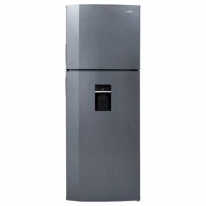 Nevera Haceb No frost Congelador Superior 428 litros N448 Manija Integrada Dispensador de Agua Gris Titanio